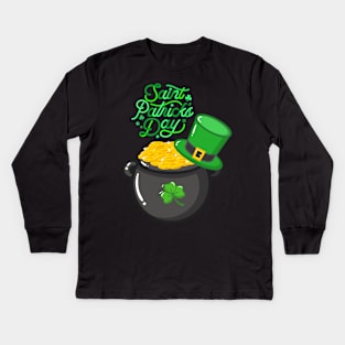 Happy St. Patrick's Day Kids Long Sleeve T-Shirt